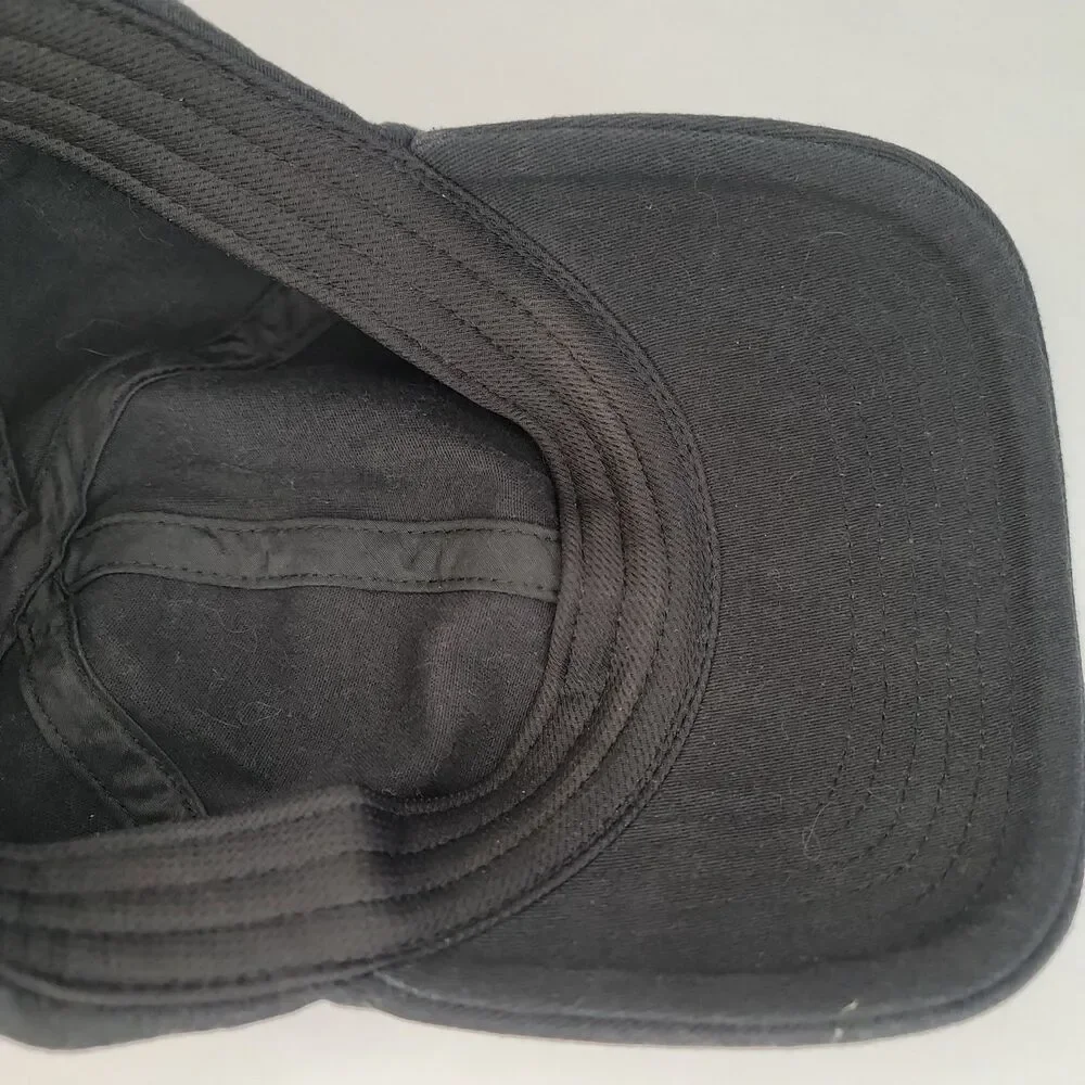Eddie Bauer Strapback Dad Hat Black Canvas Adjustable Webbing Buckle Cap OSFA